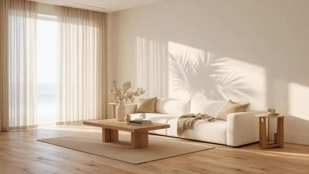 Bright spotless coastal Florida living room