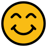 Happy yellow face showing satisfaction after a professional house cleaning