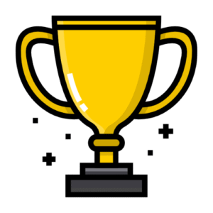 Yellow trophy icon representing Captain Duster’s 1550+ times hired