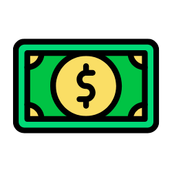 Dollar bill icon representing Captain Duster’s honest and upfront cleaning prices